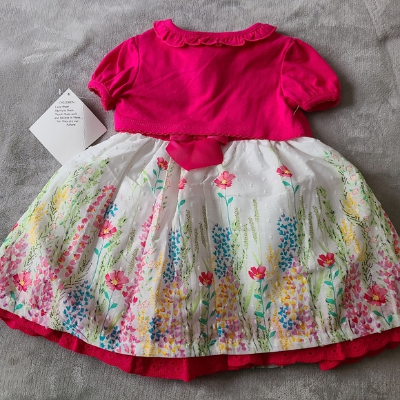 🆕️2pc Baby Floral Dress Cardigan Set - Picture 2 of 10
